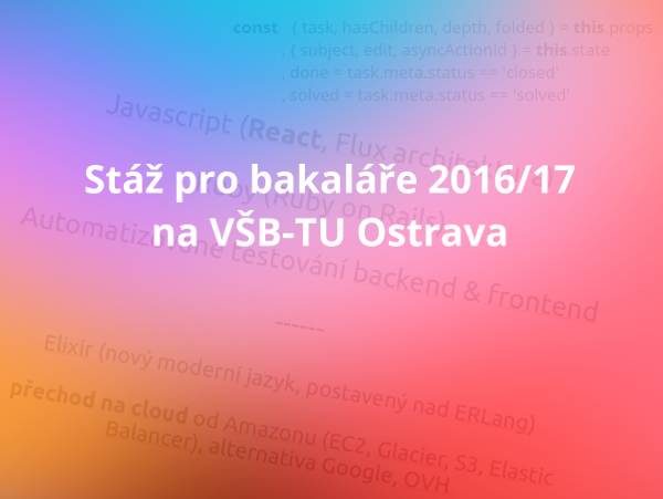 Stáže pro studenty 2016/17