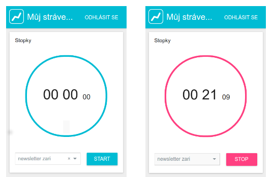 Sledujte strávené časy na úkolech