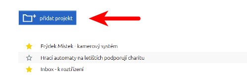 Přidání projektu
